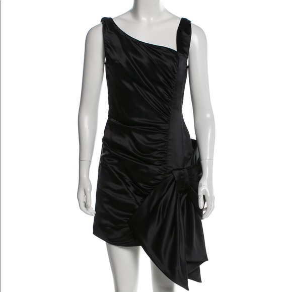 JILL STUART Black Satin Party Dress - Picture 1 of 2